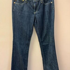 AG Adriano Goldschmied Dark Blue Straight Leg Jeans